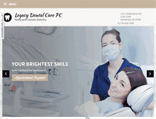 Tablet Screenshot of legacydentalcare.net